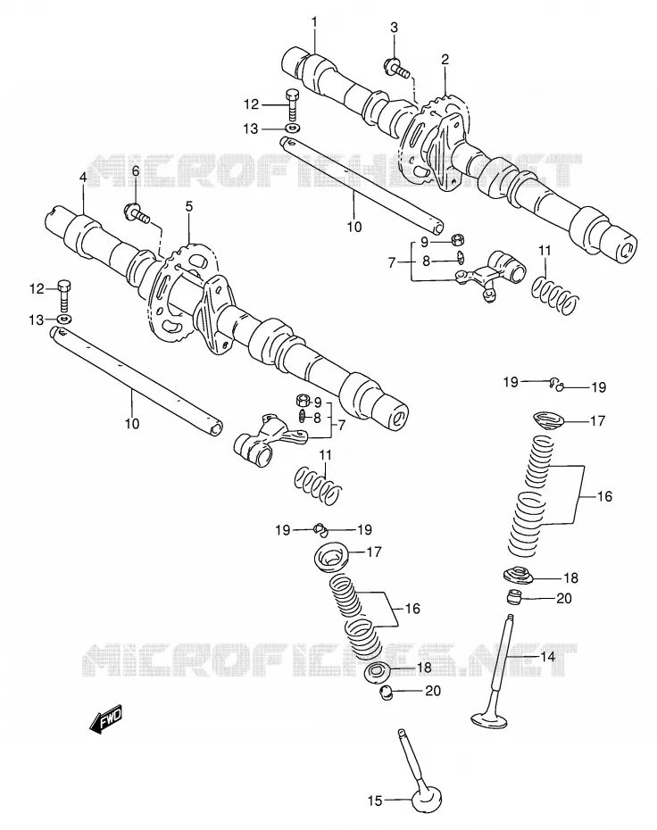 NOKKENAS - VALVES Suzuki MOTO 750 GSX-F 2004  GSX750FK4(E2)