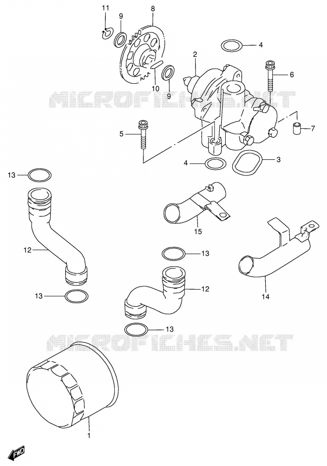 OLIEPOMP Suzuki MOTO 600 GSX-F 2001  GSX600FUK1(E2)