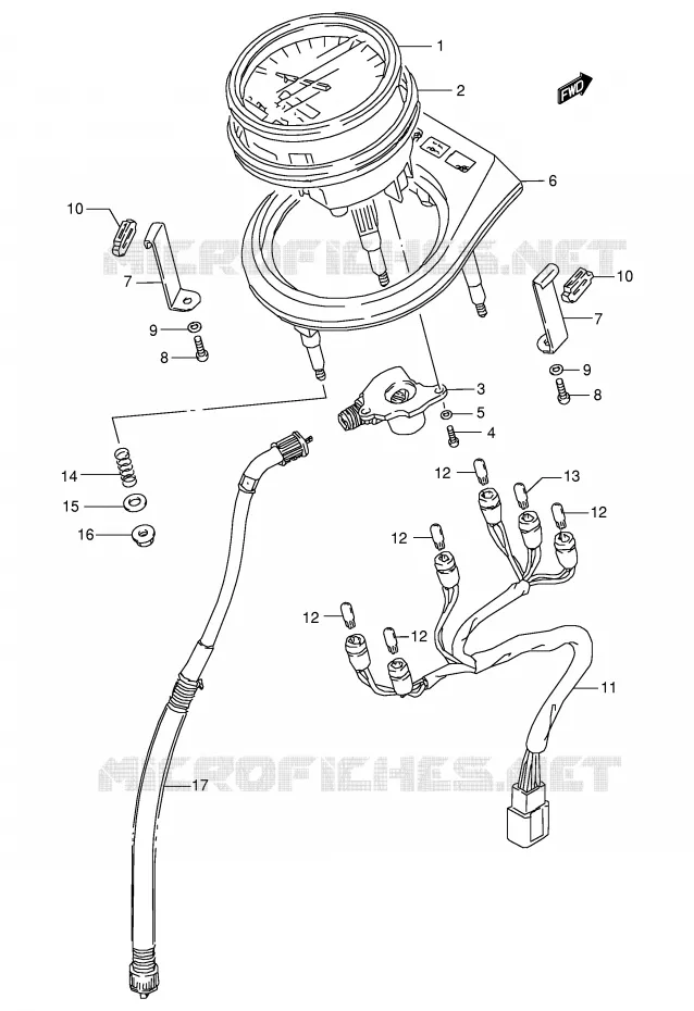SNELHEIDSMETER (E3,E33) Suzuki MOTO 650 BOULEVARD 1999  LS650PX(E3/E28)