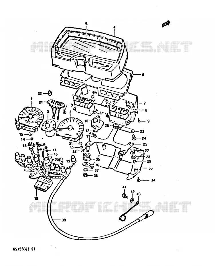 SNELHEIDSMETER (GSX550ESD/ESE/EFE) Suzuki MOTO 550 GSX-E 1983  GSX550ED(E1)