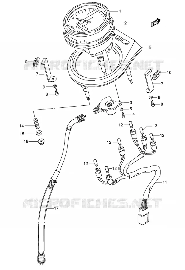 SNELHEIDSMETER (MODEL K5/K6/K7/K8 E3,E33) Suzuki MOTO 650 BOULEVARD 2005  LS650K5(E3/E28)