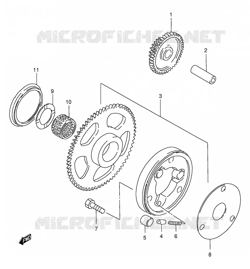 STARTMOTOR CLUTCH Suzuki MOTO 250 MARAUDER 2000  GZ250Y(E1)