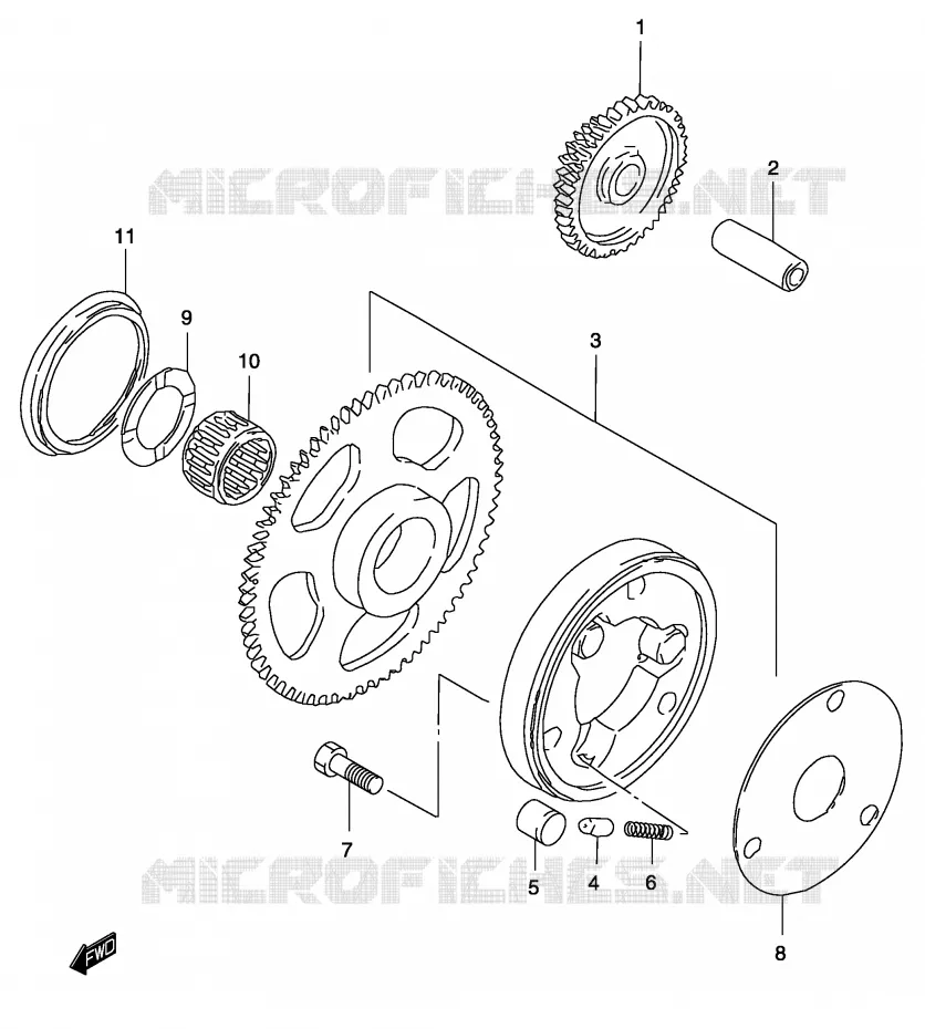 STARTMOTOR CLUTCH Suzuki MOTO 250 MARAUDER 2002  GZ250K2(P34)