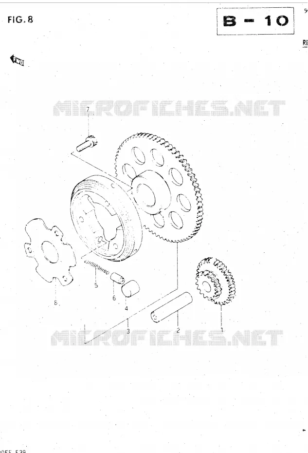 STARTMOTOR CLUTCH Suzuki MOTO 500 GSX-E 1985  GSX500EF(E39)