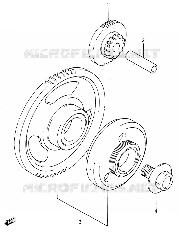 STARTMOTOR CLUTCH Suzuki MOTO 600 GSX-F 1990  GSX600FU2L(E28)