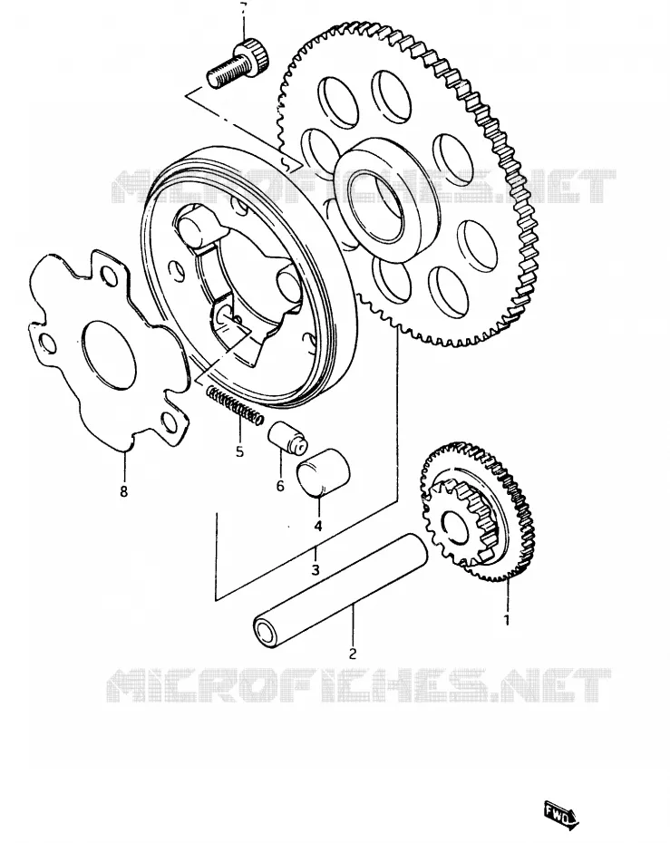 STARTMOTOR CLUTCH Suzuki MOTO 750 GSX-E 1984  GSX750ESE(D/E)