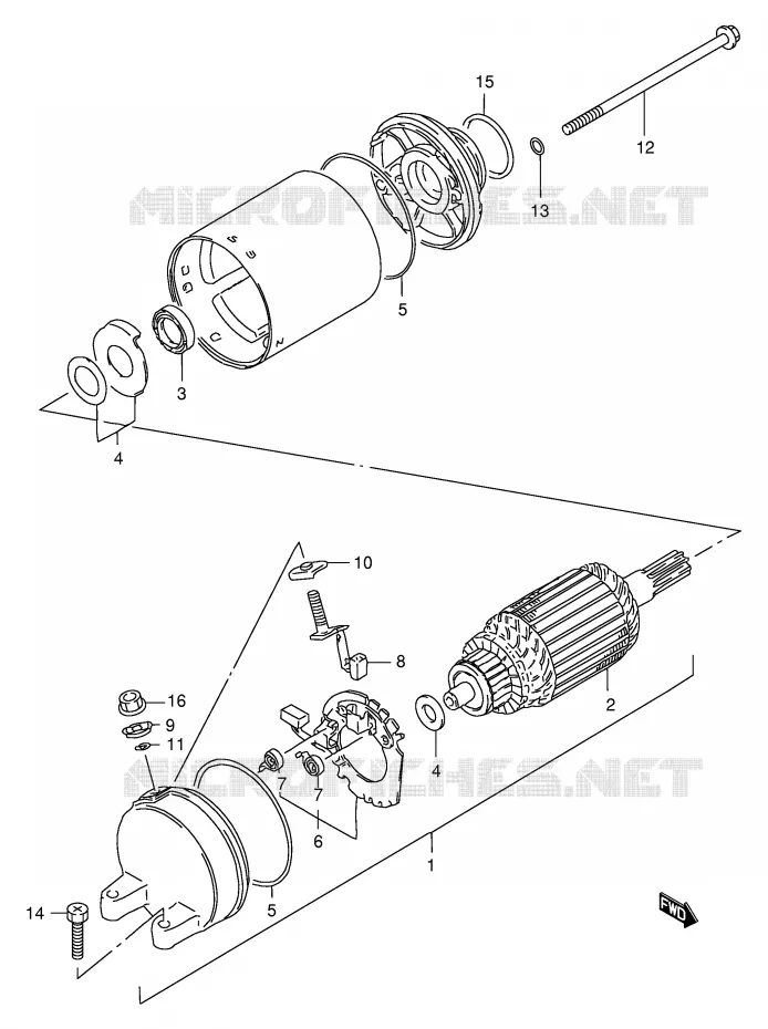 STARTMOTOR Suzuki MOTO 750 GSX-F 1997  GSX750FV(E4)