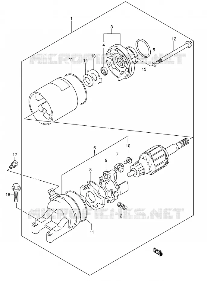 STARTMOTOR Suzuki MOTO 750 GSX-F 2006  GSX750FK6(E2)