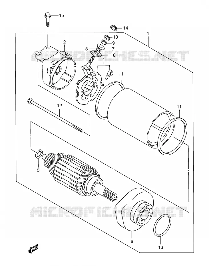 STARTMOTOR (VOIR NOTE) Suzuki MOTO 650 BOULEVARD 2004  LS650PK4(E3/E28)