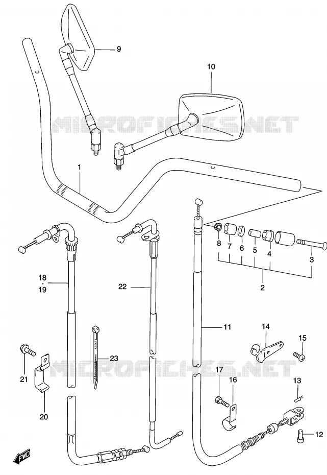 STUUR Suzuki MOTO 250 MARAUDER 2003  GZ250K3(K3)