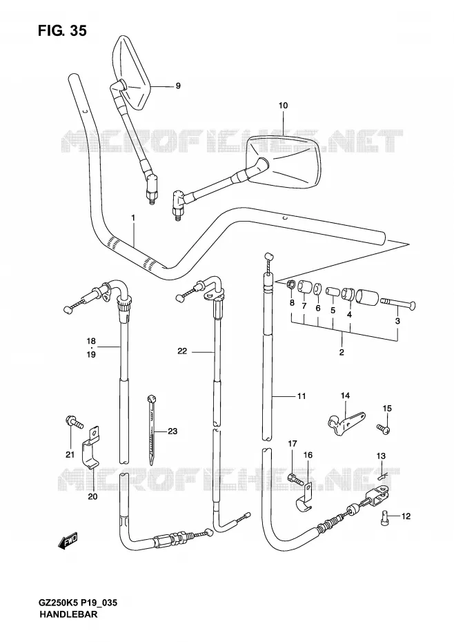 STUUR Suzuki MOTO 250 MARAUDER 2004  GZ250K4(P19)