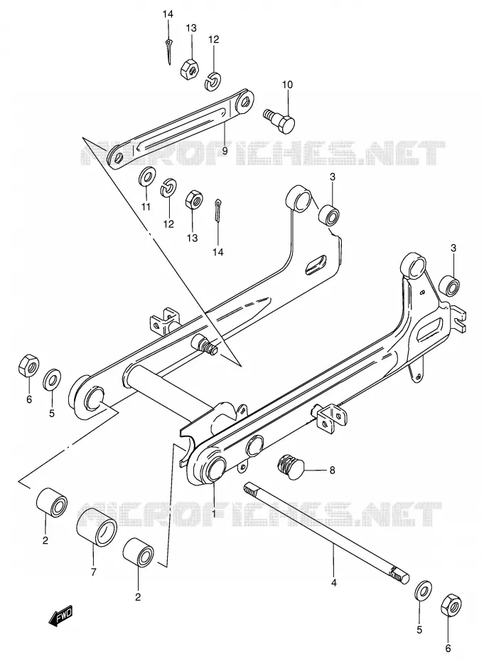 SWINGARM Suzuki MOTO 125 Autres-modeles 1982  K125Z(E7)