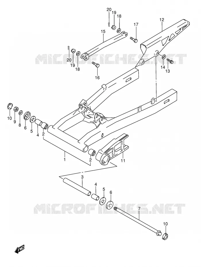SWINGARM Suzuki MOTO 600 GSX-F 1990  GSX600FUL(E2)