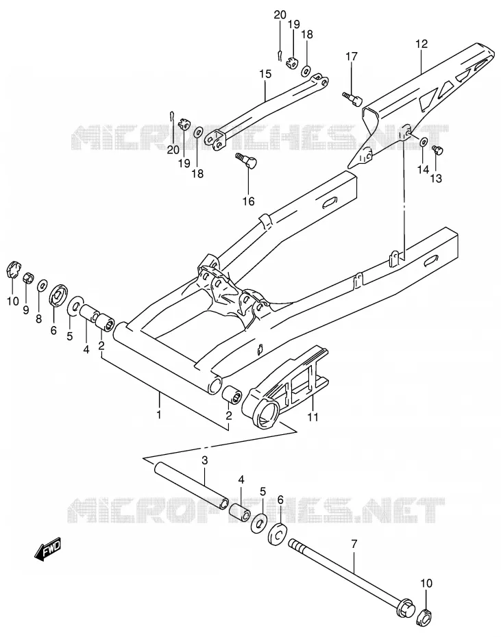SWINGARM Suzuki MOTO 600 GSX-F 1997  GSX600FU2V(E2)
