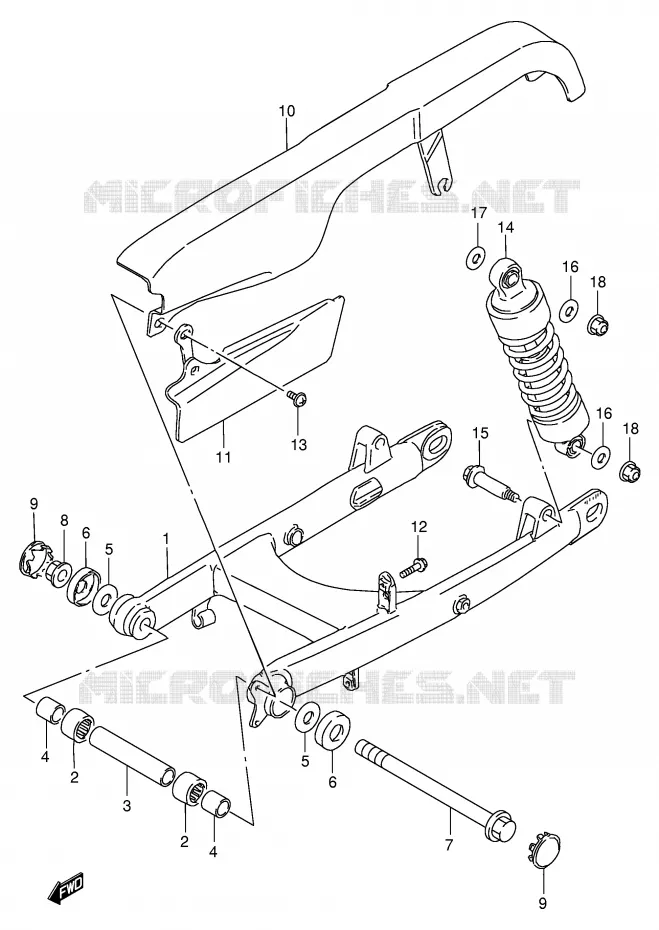 SWINGARM Suzuki MOTO 650 SAVAGE 1998  LS650PW(E2)