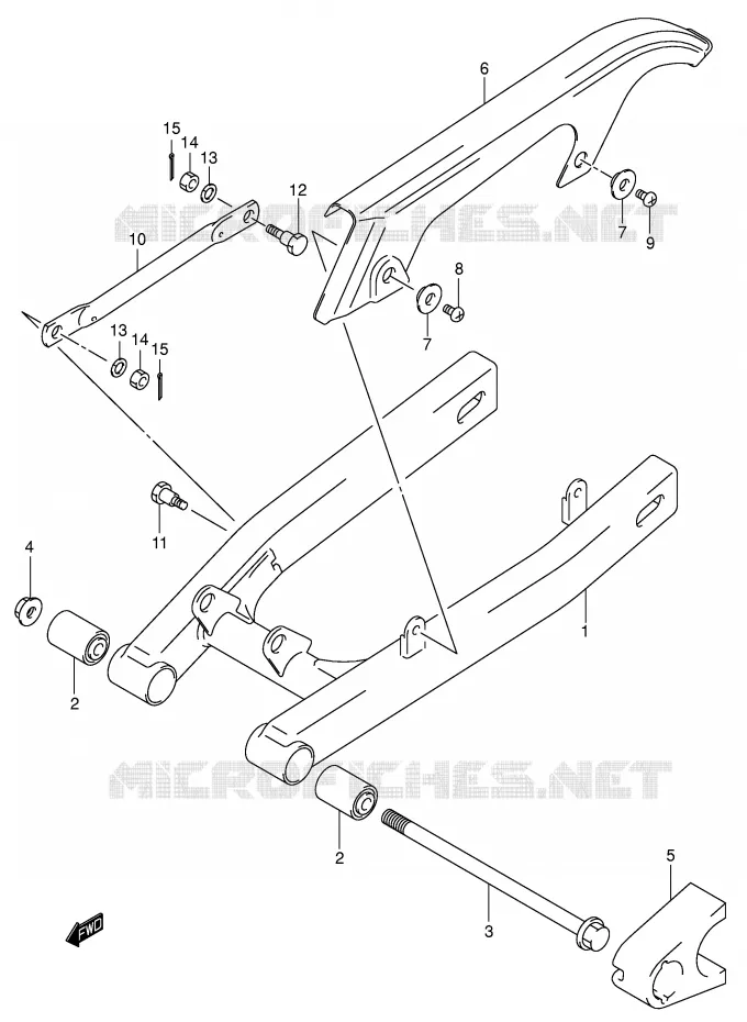 SWINGARM Suzuki MOTO 80 JR 2004  JR80K4(P3/P28)
