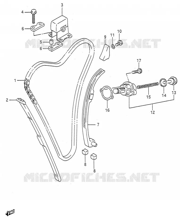 TIMING (MODELE J/K/L/M/N/P/R/S) Suzuki MOTO 600 GSX-F 1996  GSX600FT(E28)