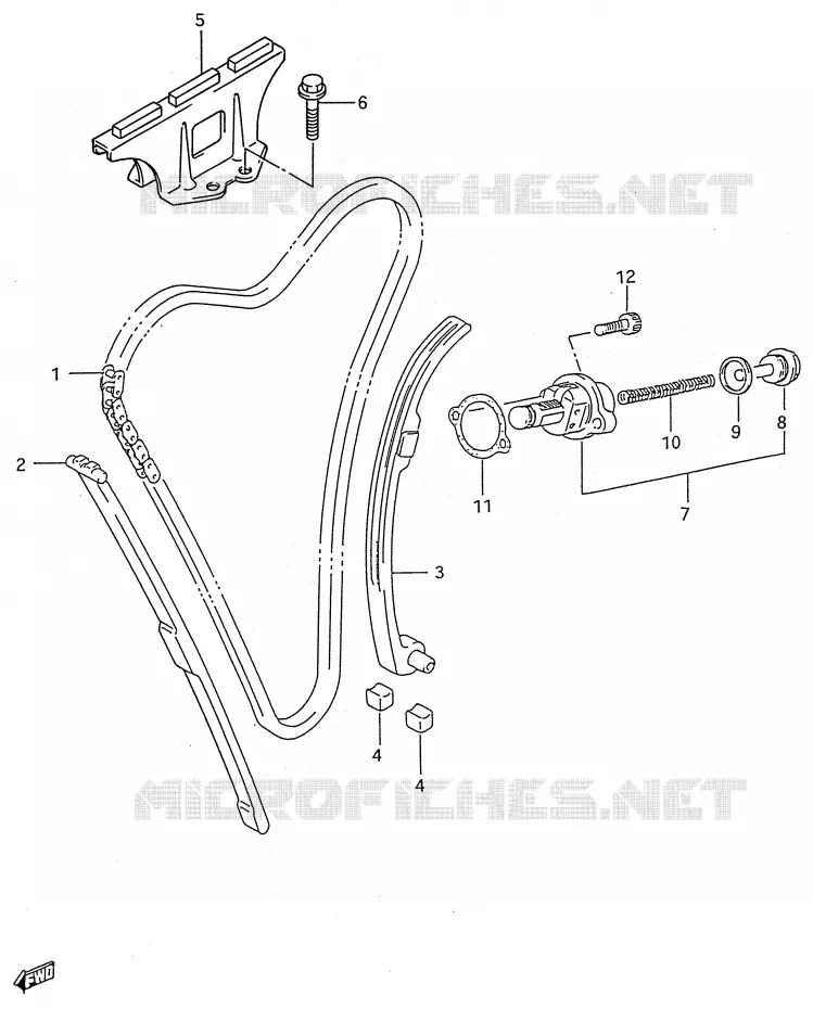 TIMING (MODELE T) Suzuki MOTO 600 GSX-F 1990  GSX600FU2L(E28)