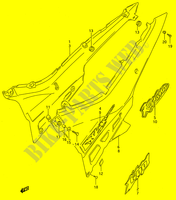 ACHTER KUIP  (MODELE R/S) voor Suzuki GSX-F 600 1988