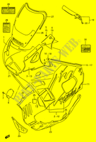 KUIP   ETIKETTEN (MODELE N) voor Suzuki GSX-F 600 1988