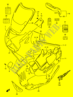 KUIP   ETIKETTEN (MODELE P) voor Suzuki GSX-F 750 1995