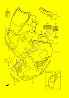 KUIP   ETIKETTEN (MODELE R) voor Suzuki GSX-F 750 1994