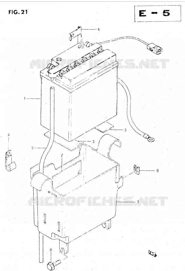 ACCU Suzuki MOTO 500 GSX-E 1984  GSX500ESE(E39)