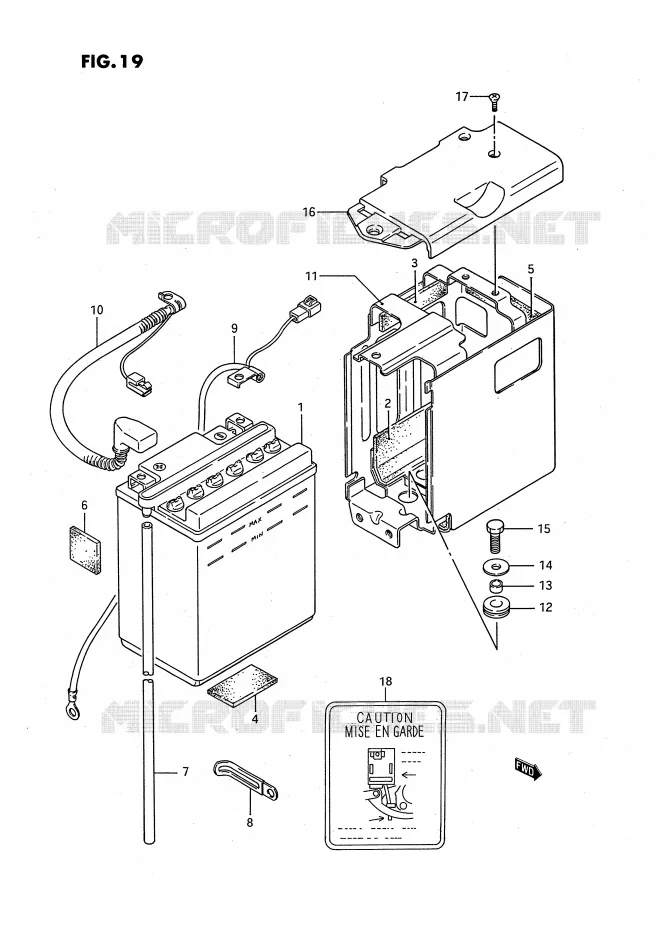 ACCU Suzuki MOTO 650 SAVAGE 1994  LS650PR(E2)
