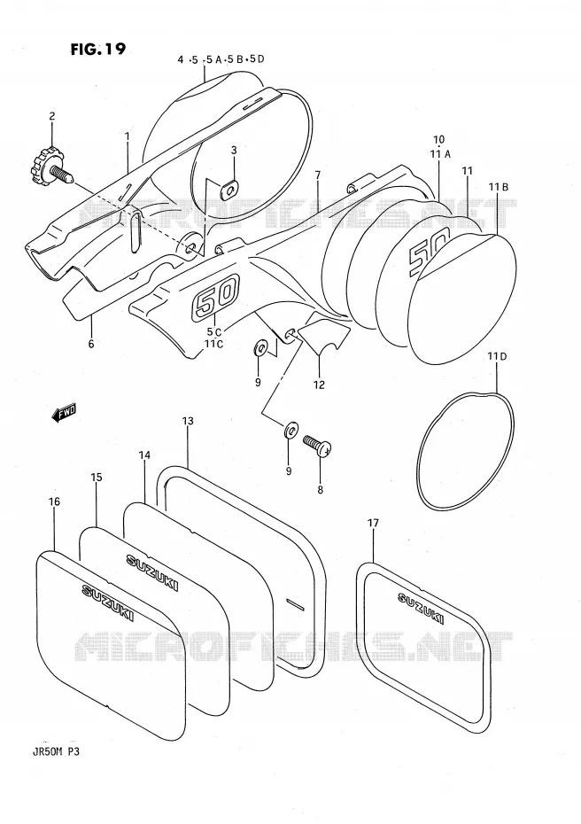 ACHTER KUIP Suzuki MOTO 50 JR 1985  JR50F(P3)