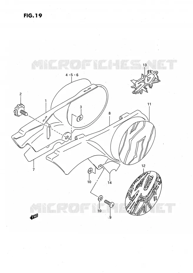 ACHTER KUIP Suzuki MOTO 50 JR 1995  JR50S(P3)