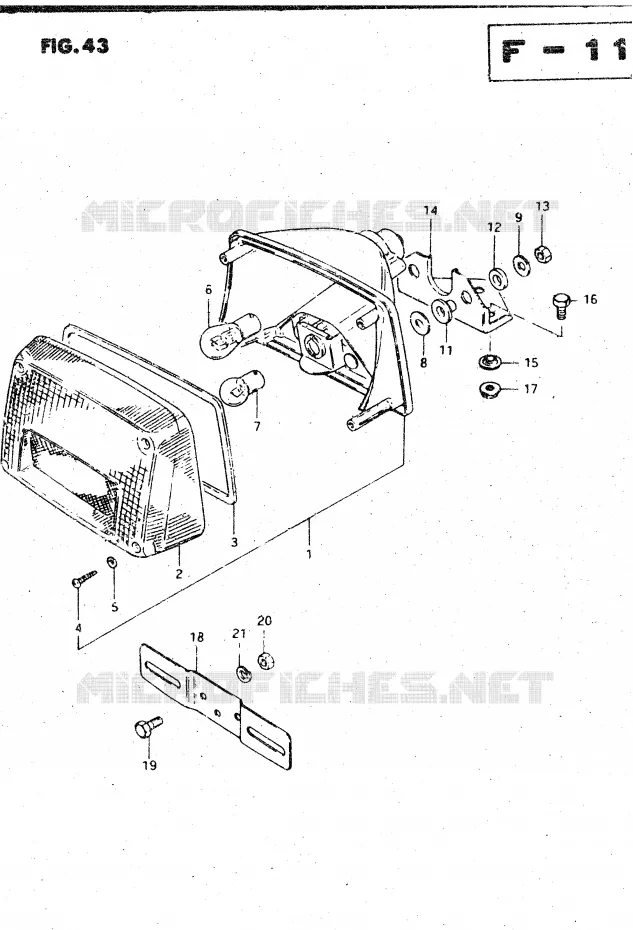 ACHTERLICHT (E34) Suzuki MOTO 750 GSX-S 1983  GSX750SD(E1)