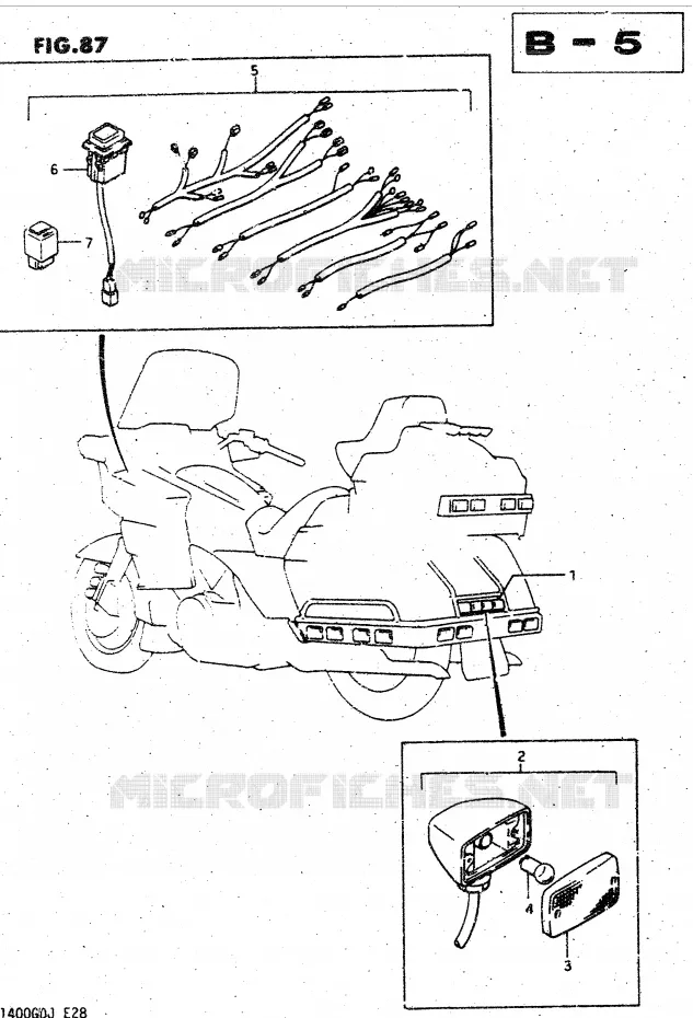 ACHTERLICHT (OPTIONNEL) Suzuki MOTO 1400 CAVALCADE 1988  GV1400GCJ(DG-DJ/CJ)