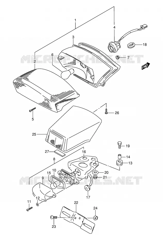 ACHTERLICHT Suzuki MOTO 600 GSX-F 1997  GSX600FV(E2)