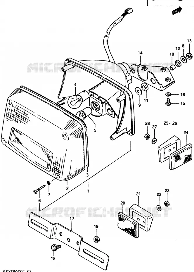 ACHTERLICHT Suzuki MOTO 750 GSX-E 1983  GSX750ESD(D/E)