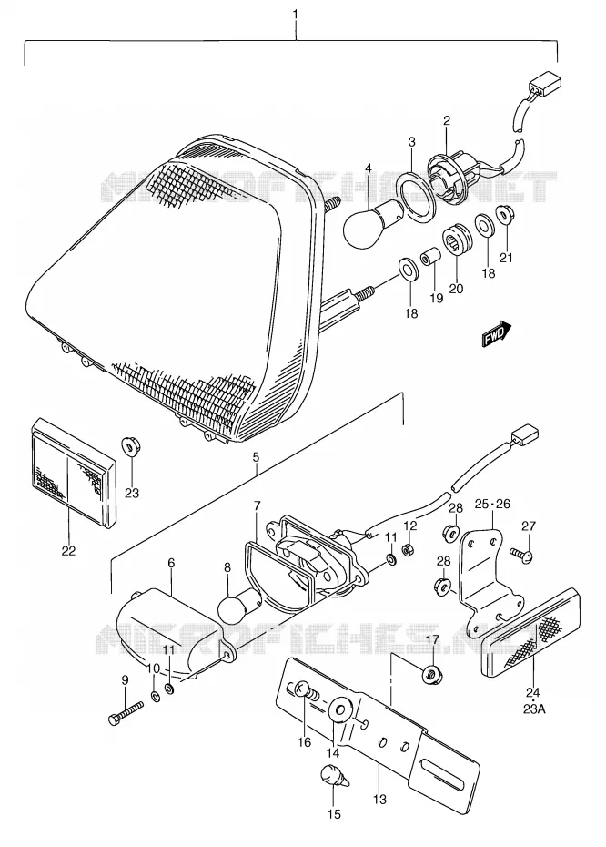 ACHTERLICHT Suzuki MOTO 750 GSX-F 1995  GSX750FS(E2)