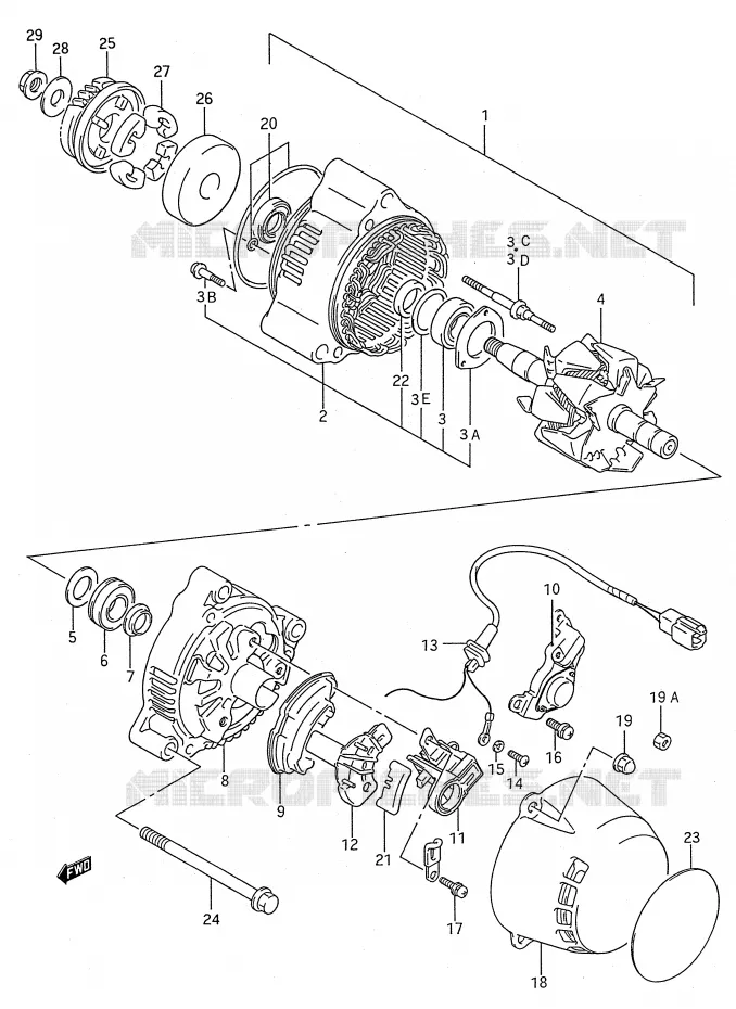 ALTERNATOR Suzuki MOTO 600 GSX-F 1993  GSX600FP(E28)