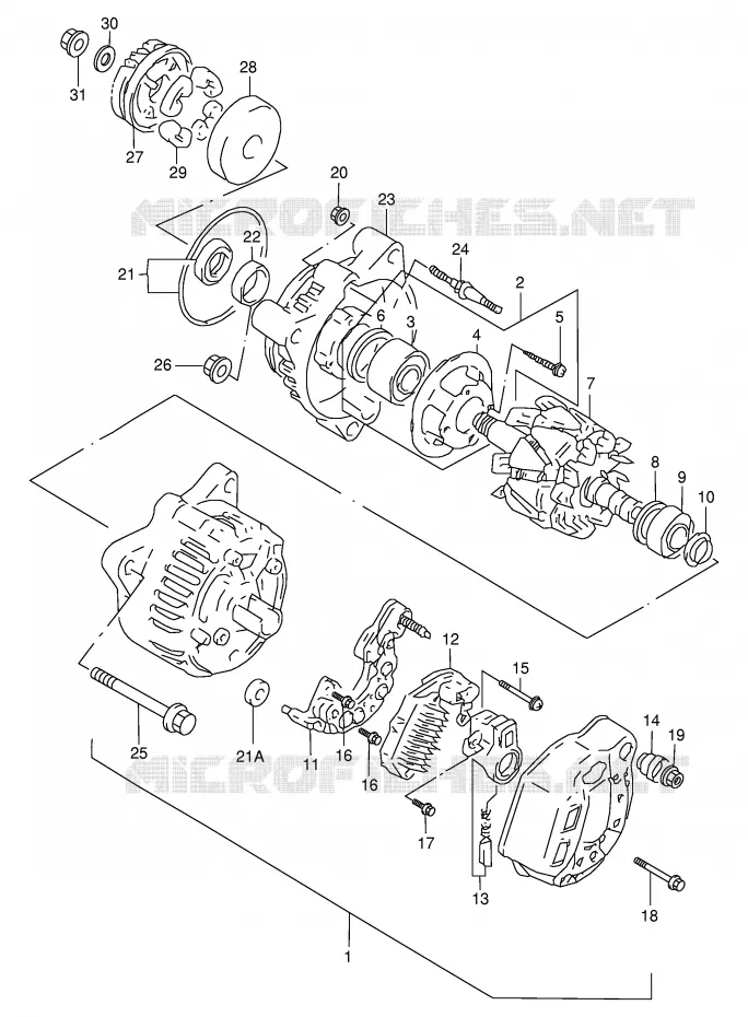 ALTERNATOR Suzuki MOTO 600 GSX-F 2001  GSX600FK1(E2)