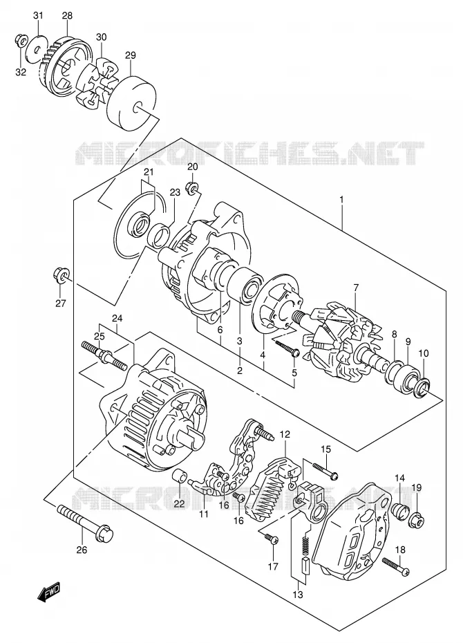 ALTERNATOR Suzuki MOTO 600 GSX-F 2006  GSX600FK6(E2)
