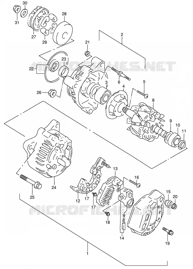 ALTERNATOR Suzuki MOTO 750 GSX 2000  GSX750Y(E4)
