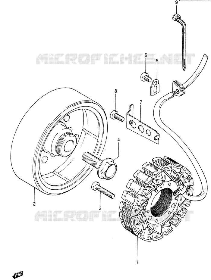 ALTERNATOR Suzuki MOTO 750 GSX-E 1985  GSX750EFF(F)
