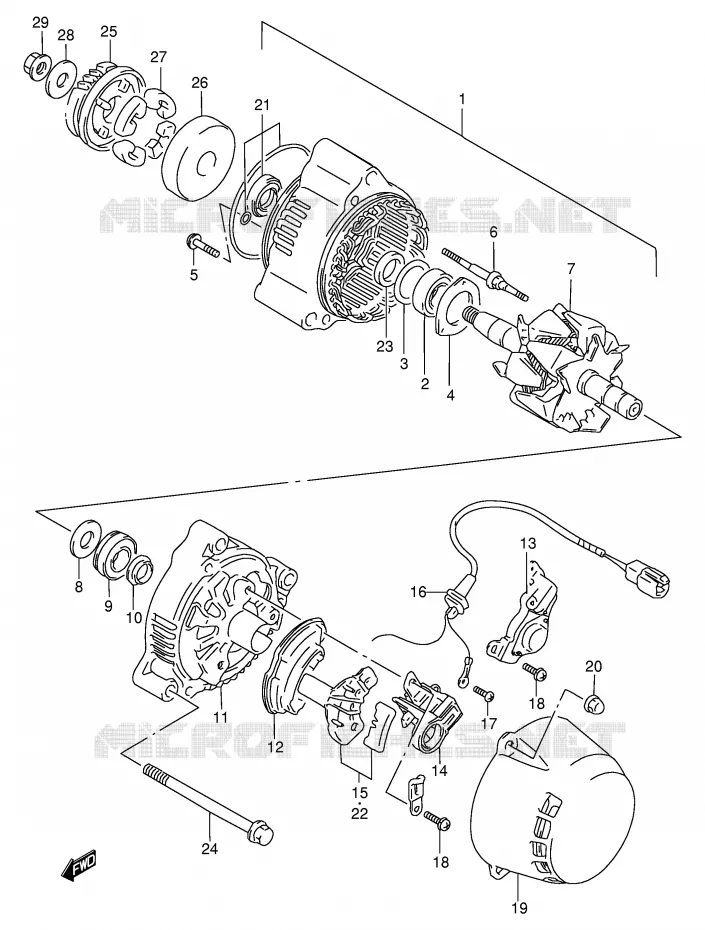 ALTERNATOR Suzuki MOTO 750 GSX-F 1997  GSX750FV(E4)