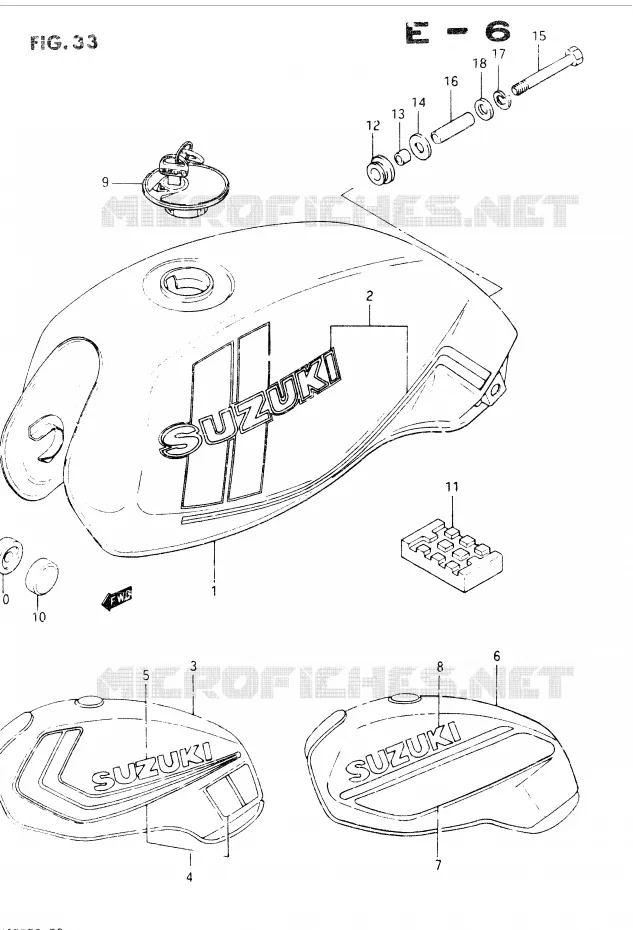BENZINETANK (GSX400EE/EF/EG) Suzuki MOTO 400 GSX 1984  GSX400EE(E2)