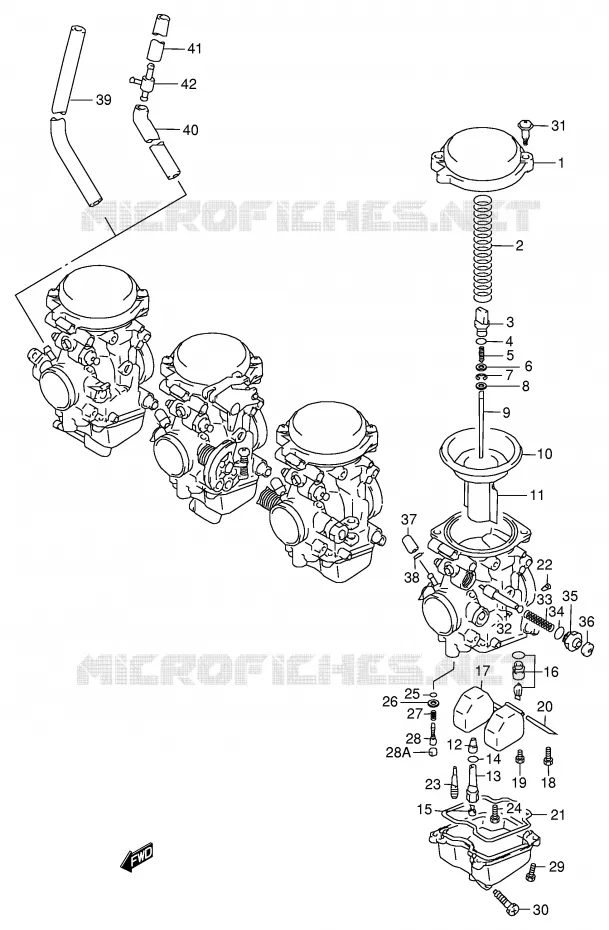 CARBURATOR Suzuki MOTO 600 GSX-F 1999  GSX600FUX(E2)