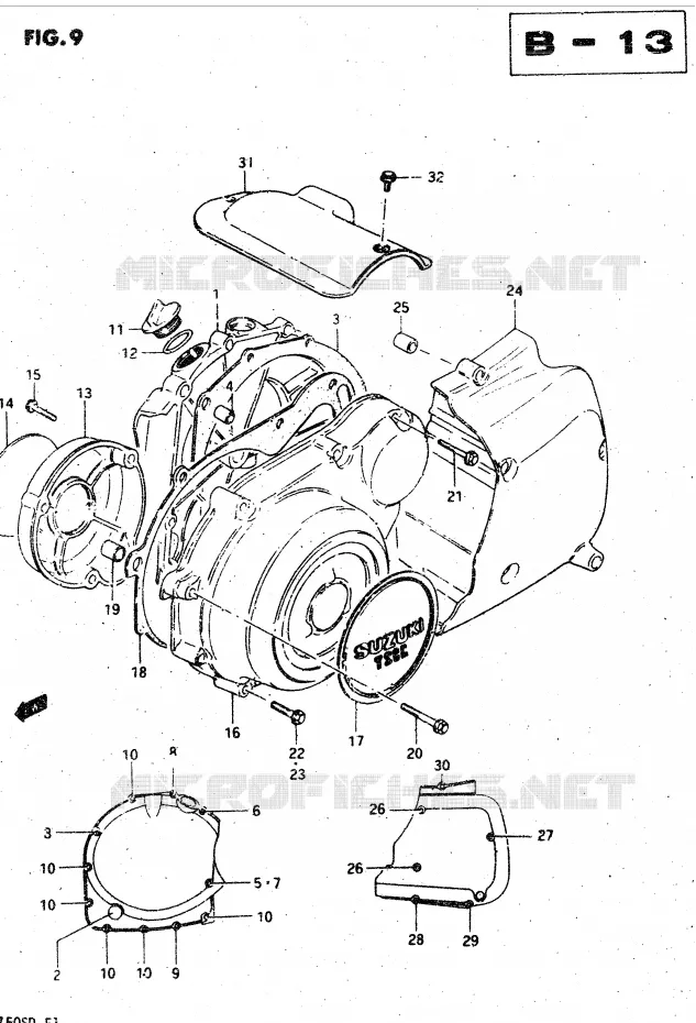 CASING (MODELE D) Suzuki MOTO 750 GSX-S 1983  GSX750SD(E1)