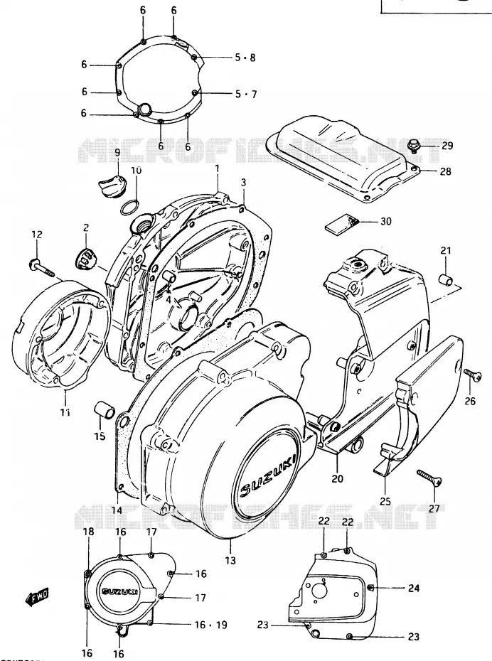 CASING (MODELE E) Suzuki MOTO 750 GSX-E 1984  GSX750EFE(D/E)