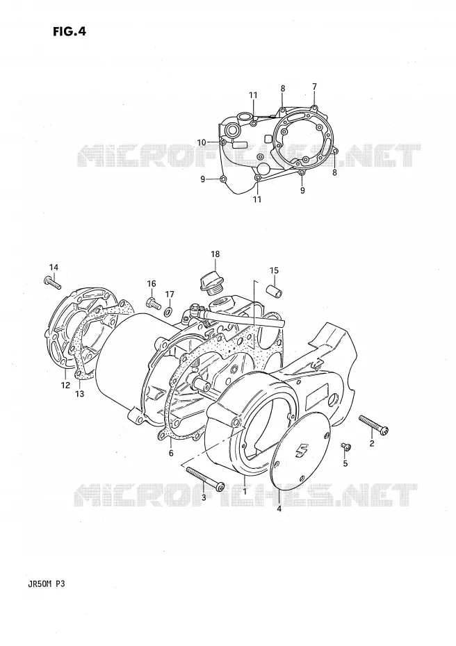 CASING Suzuki MOTO 50 JR 1990  JR50L(P3)