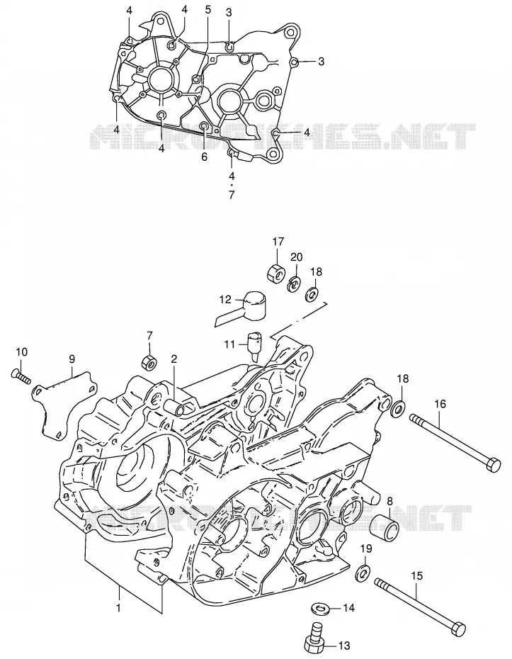 CASING Suzuki MOTO 50 JR 1998  JR50W(P3/P28)