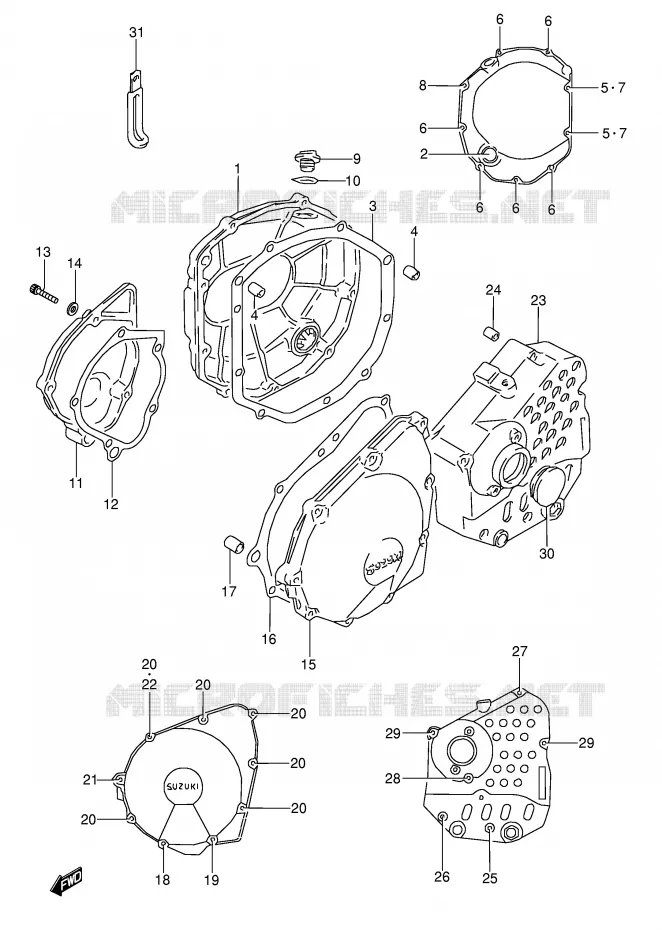 CASING Suzuki MOTO 600 GSX-F 1992  GSX600FN(E2)