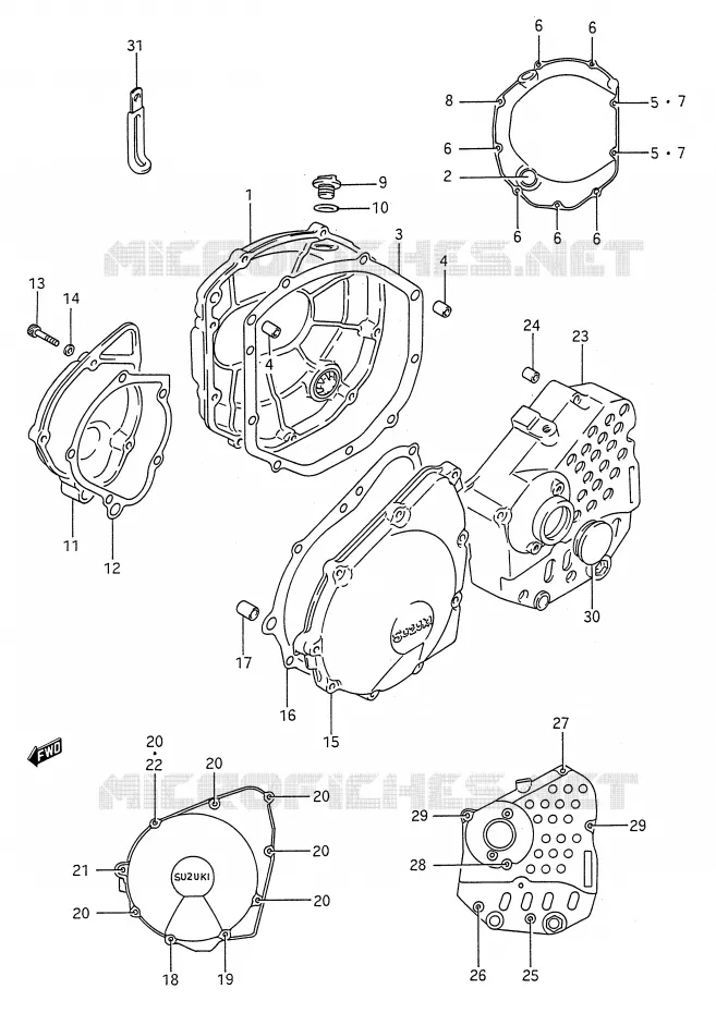 CASING Suzuki MOTO 600 GSX-F 1993  GSX600FP(E28)