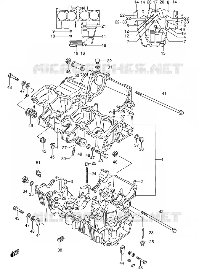 CASING Suzuki MOTO 600 GSX-F 1996  GSX600FUT(E2)
